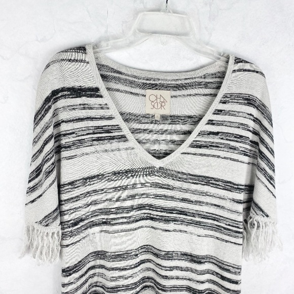 [Chaser] Fringed Linen V Neck Dress - Picture 4 of 8